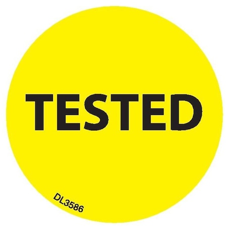 Label, DL3586, TESTED, 2